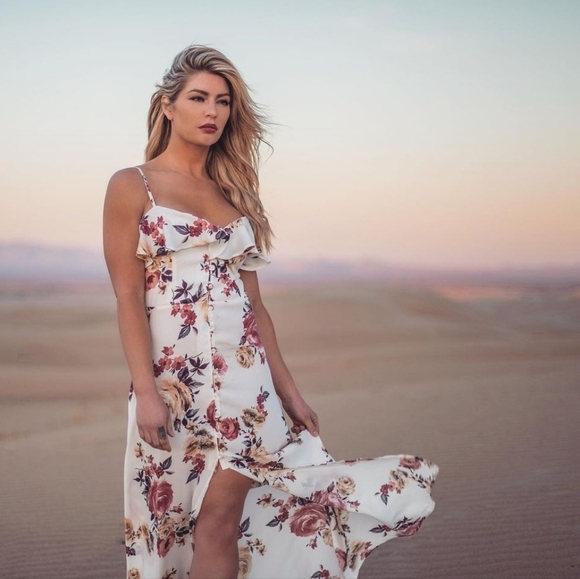 As U Wish Dresses & Skirts - As U Wish Floral Casual Maxi Dress size S NWT